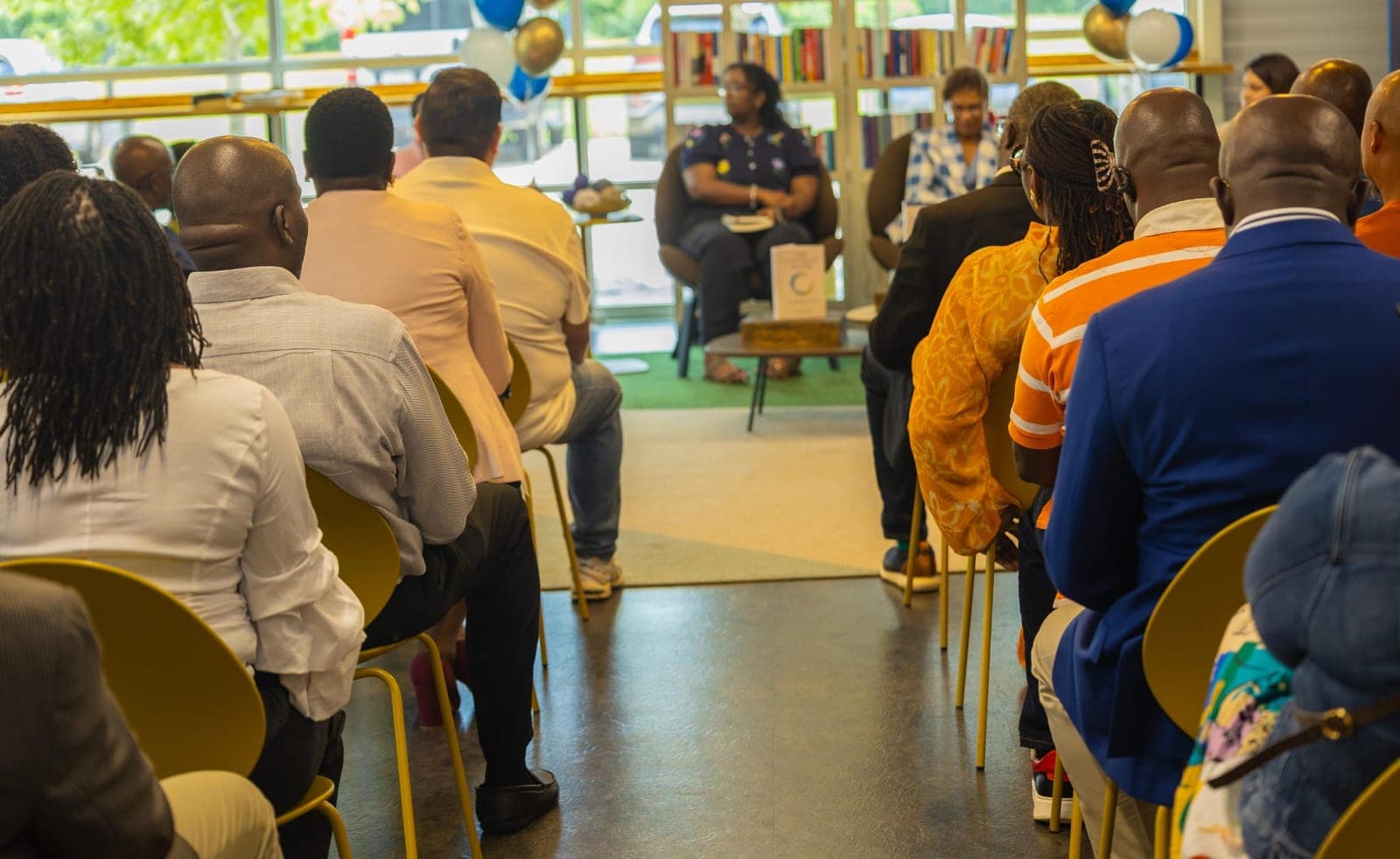 Guests seated at the book launch