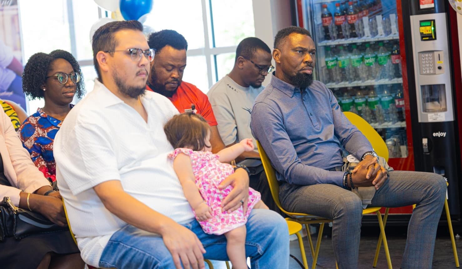 Families and guests at the book launch