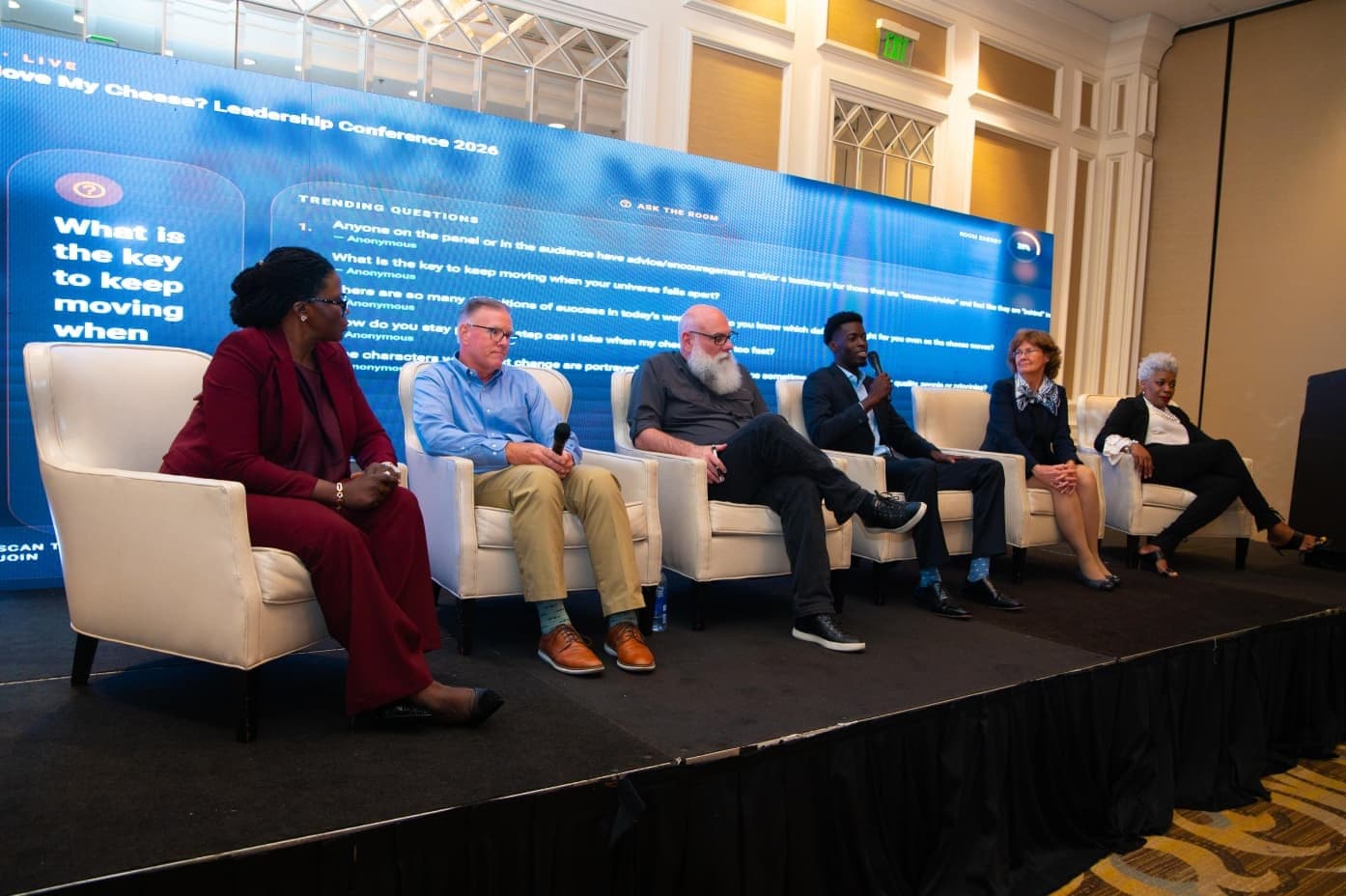 Dr. Laide Alexander on the panel at the Why Move My Cheese? Leadership Conference 2026